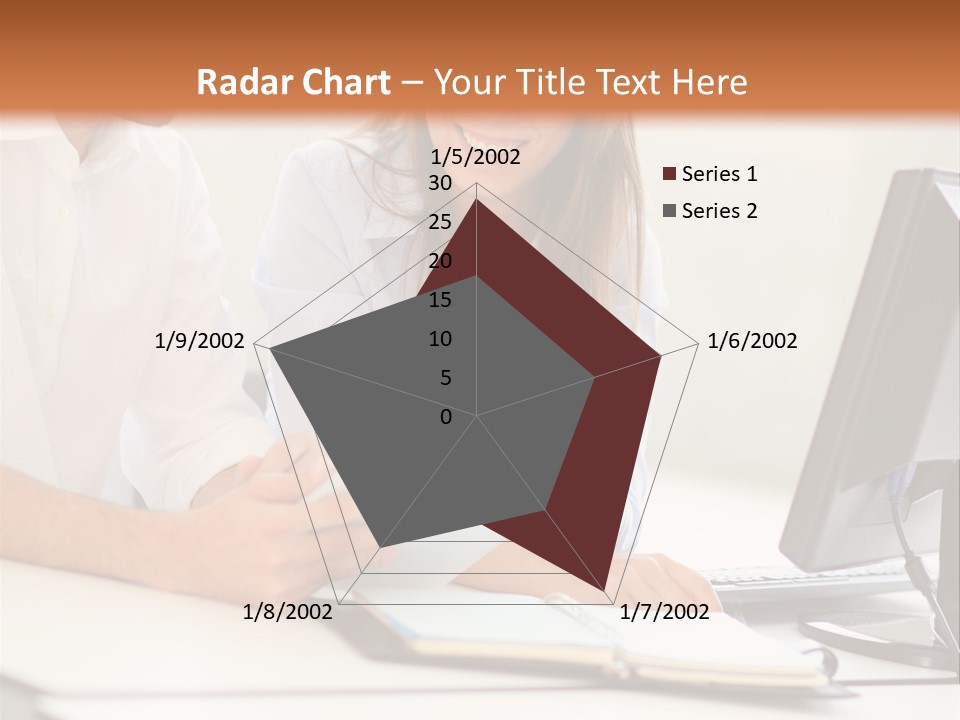 Young Adults Smiling Happy PowerPoint Template
