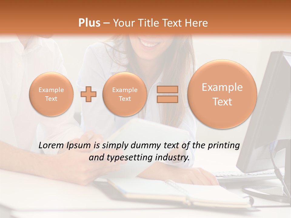 Young Adults Smiling Happy PowerPoint Template