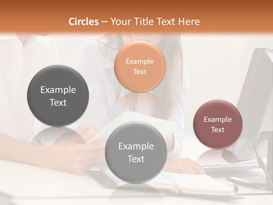 Young Adults Smiling Happy PowerPoint Template