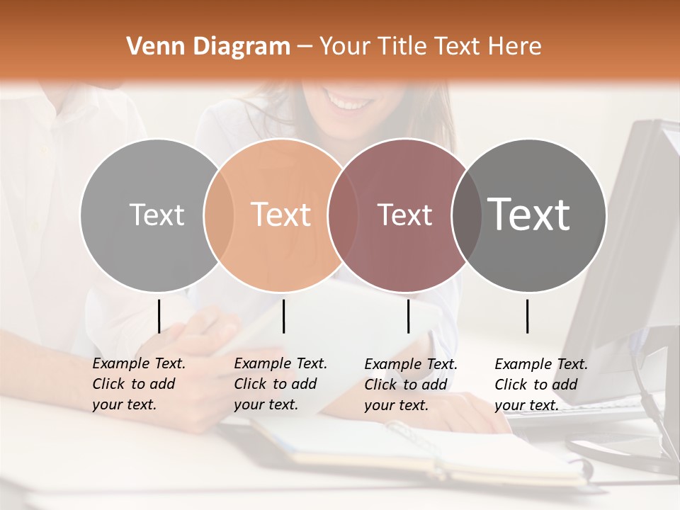 Young Adults Smiling Happy PowerPoint Template