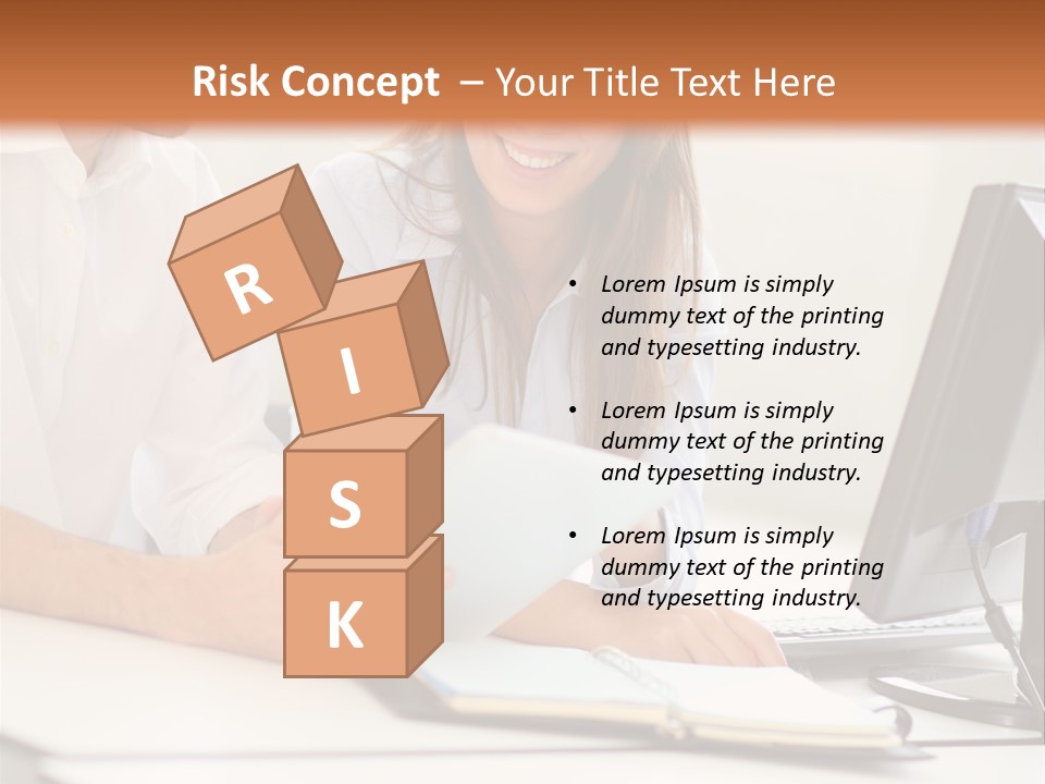 Young Adults Smiling Happy PowerPoint Template