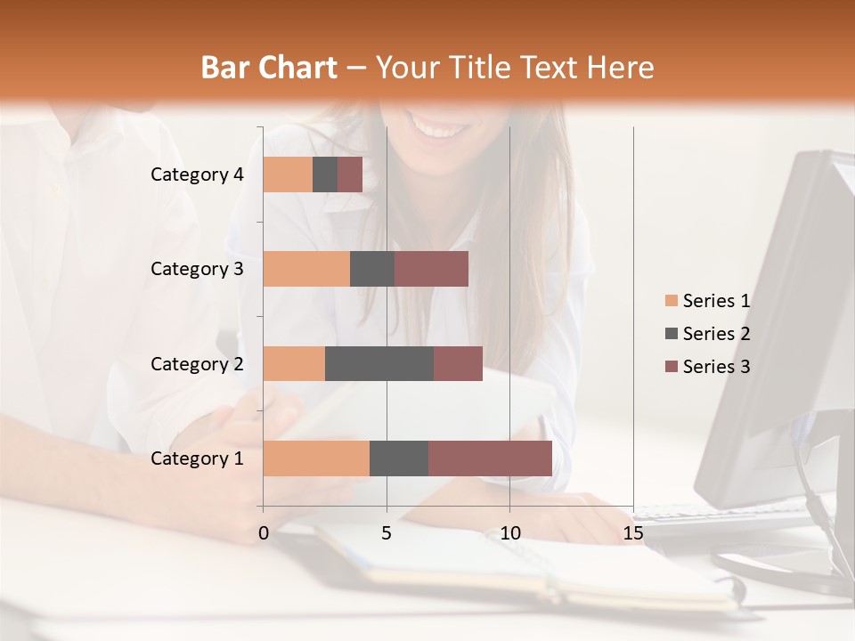 Young Adults Smiling Happy PowerPoint Template