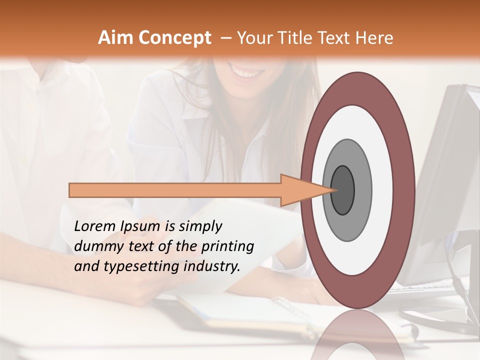 Young Adults Smiling Happy PowerPoint Template