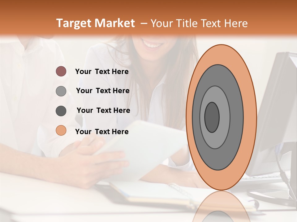 Young Adults Smiling Happy PowerPoint Template