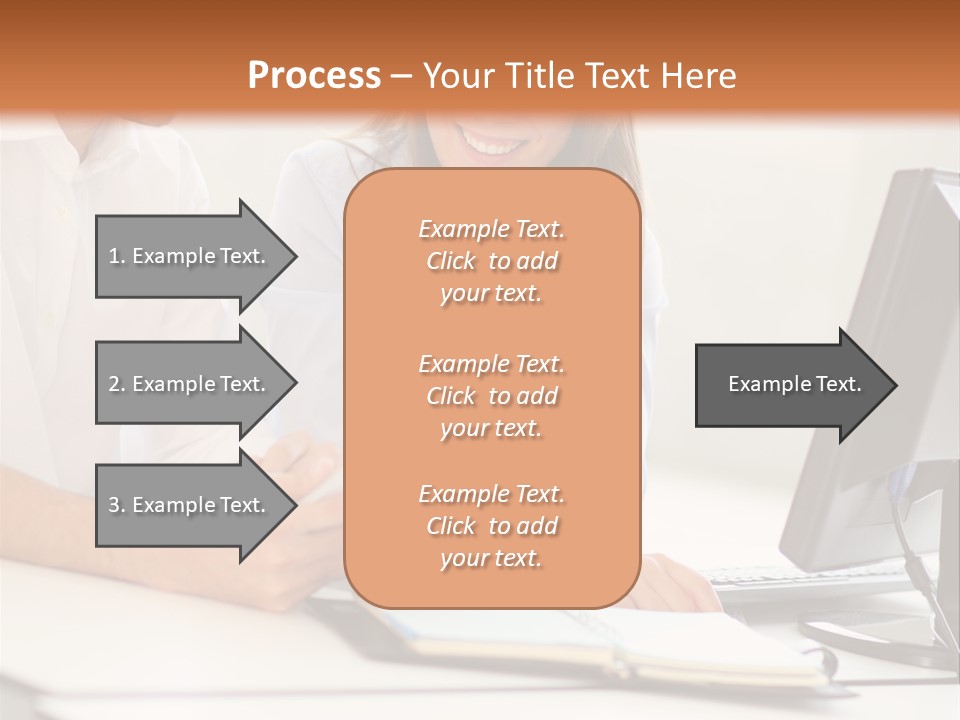 Young Adults Smiling Happy PowerPoint Template