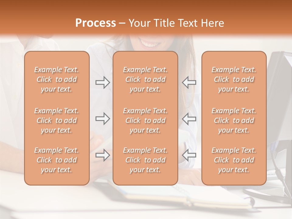Young Adults Smiling Happy PowerPoint Template