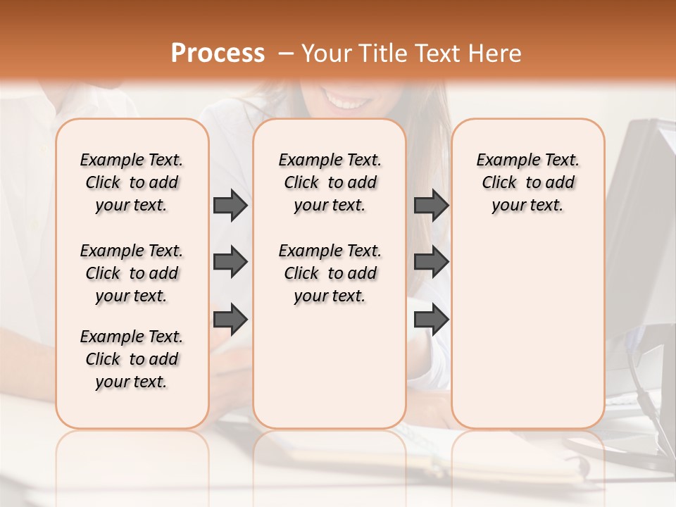 Young Adults Smiling Happy PowerPoint Template