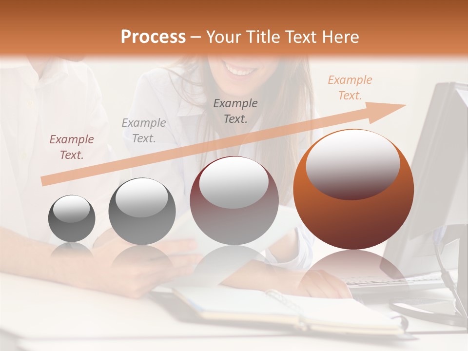 Young Adults Smiling Happy PowerPoint Template