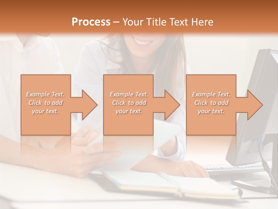 Young Adults Smiling Happy PowerPoint Template