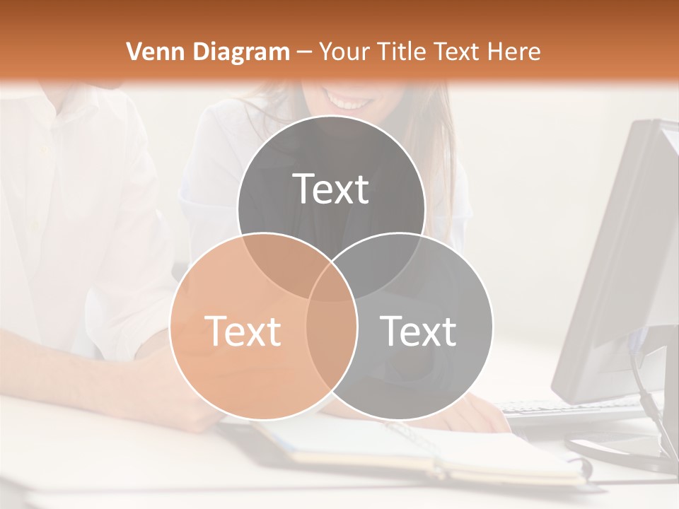 Young Adults Smiling Happy PowerPoint Template