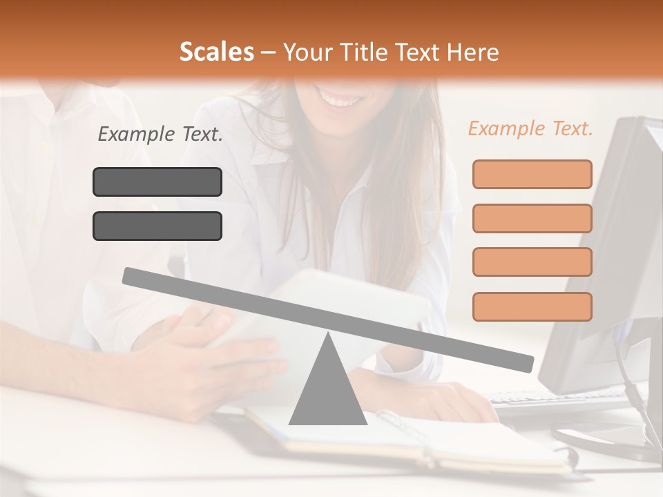 Young Adults Smiling Happy PowerPoint Template