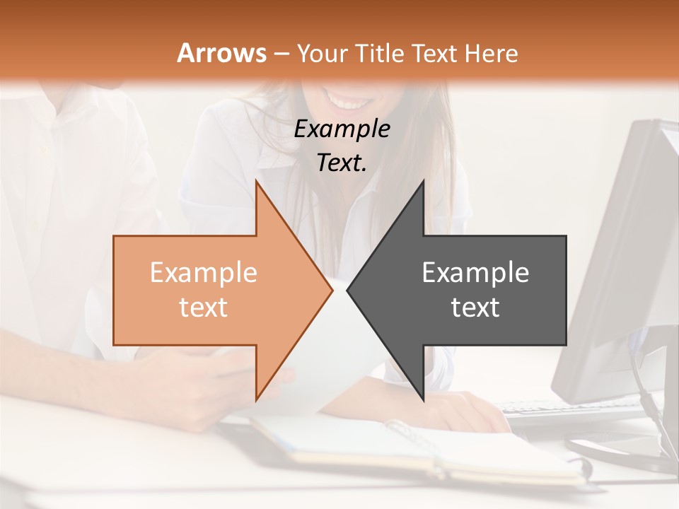 Young Adults Smiling Happy PowerPoint Template