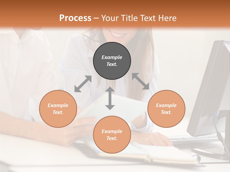 Young Adults Smiling Happy PowerPoint Template