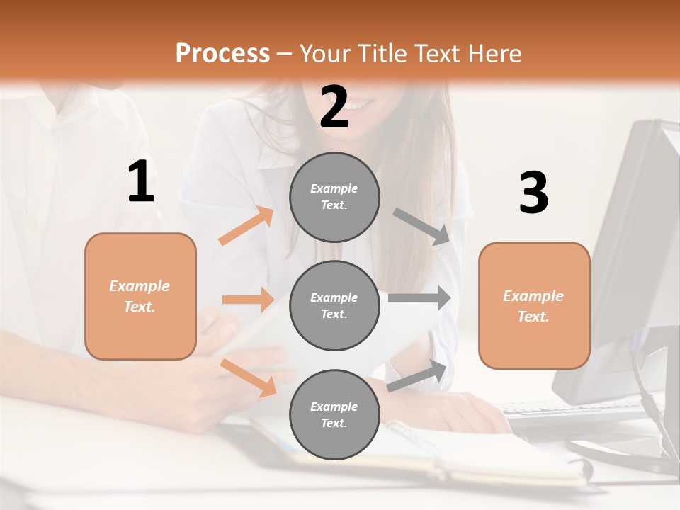 Young Adults Smiling Happy PowerPoint Template