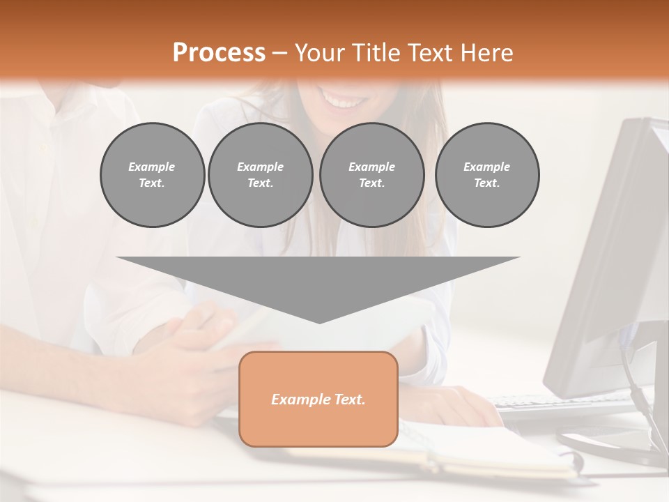 Young Adults Smiling Happy PowerPoint Template