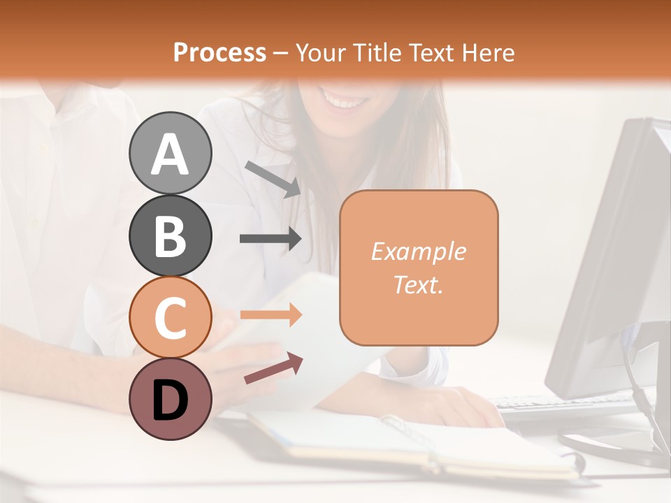 Young Adults Smiling Happy PowerPoint Template