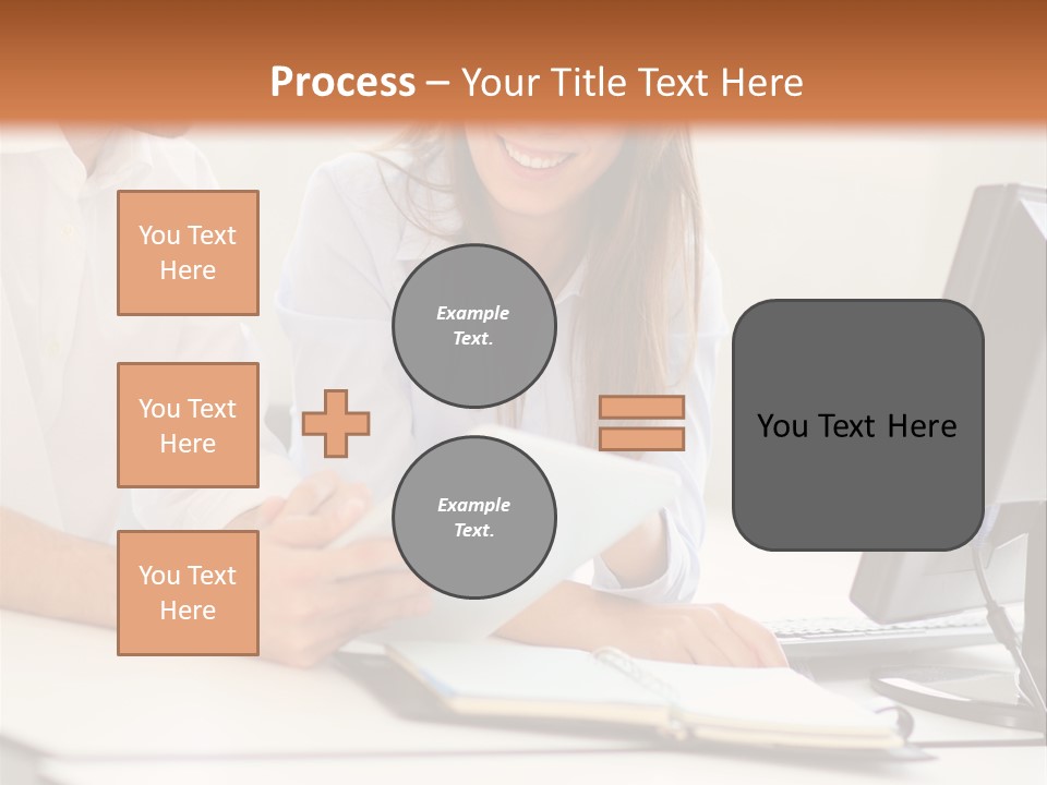 Young Adults Smiling Happy PowerPoint Template