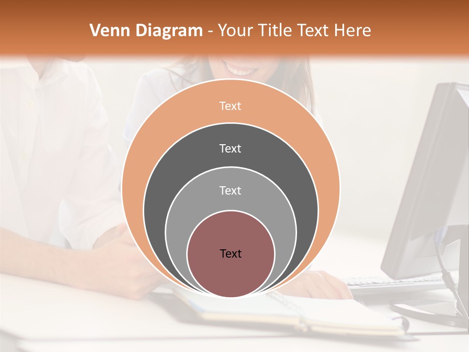 Young Adults Smiling Happy PowerPoint Template