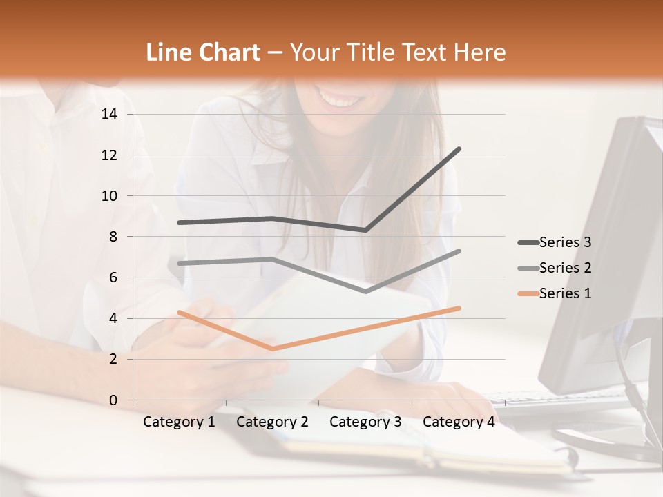Young Adults Smiling Happy PowerPoint Template