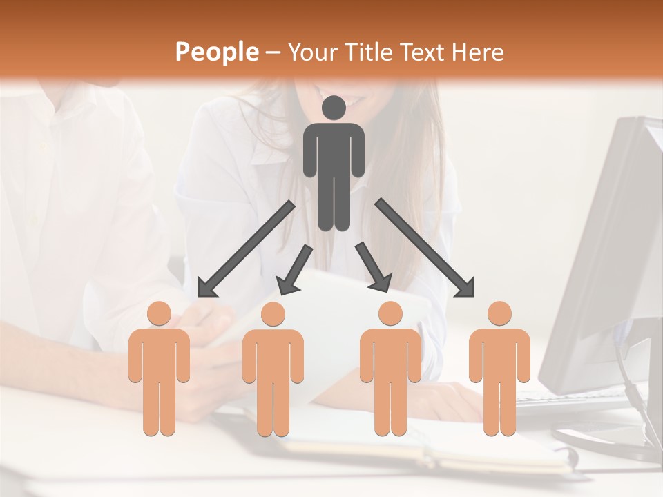 Young Adults Smiling Happy PowerPoint Template