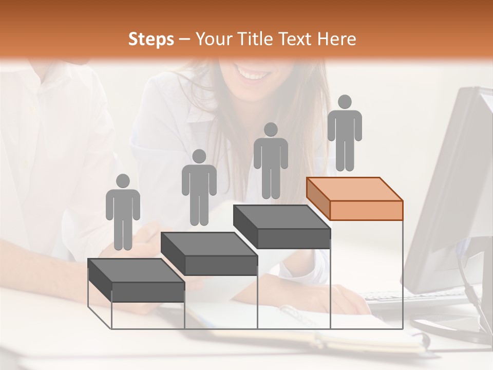 Young Adults Smiling Happy PowerPoint Template