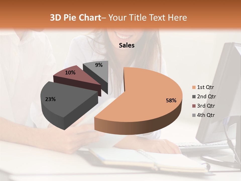 Young Adults Smiling Happy PowerPoint Template