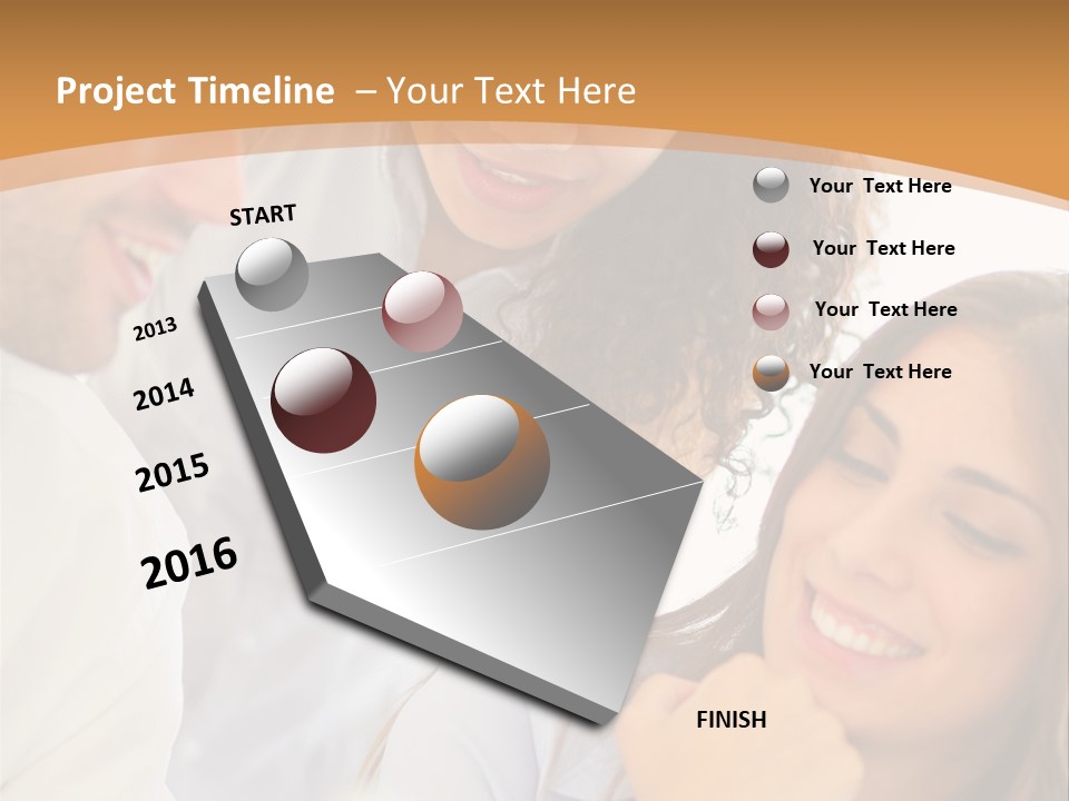 Business Pad Woman PowerPoint Template