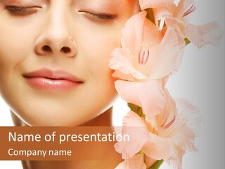 One Flower Purity PowerPoint Template