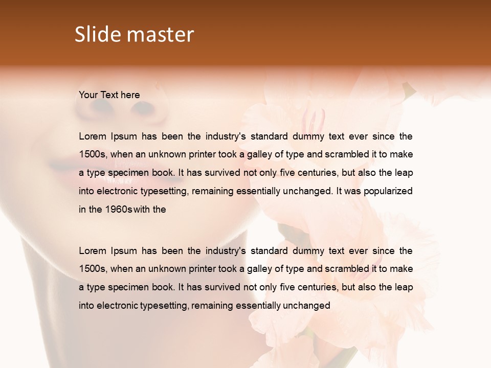 One Flower Purity PowerPoint Template