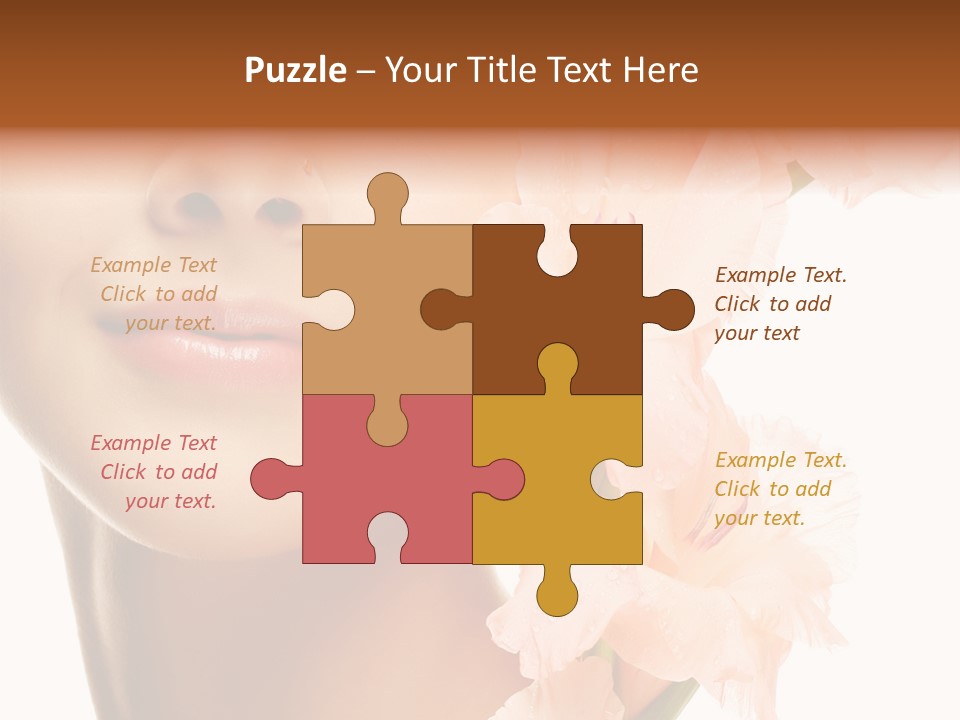 One Flower Purity PowerPoint Template