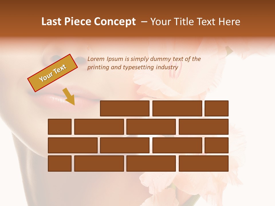 One Flower Purity PowerPoint Template