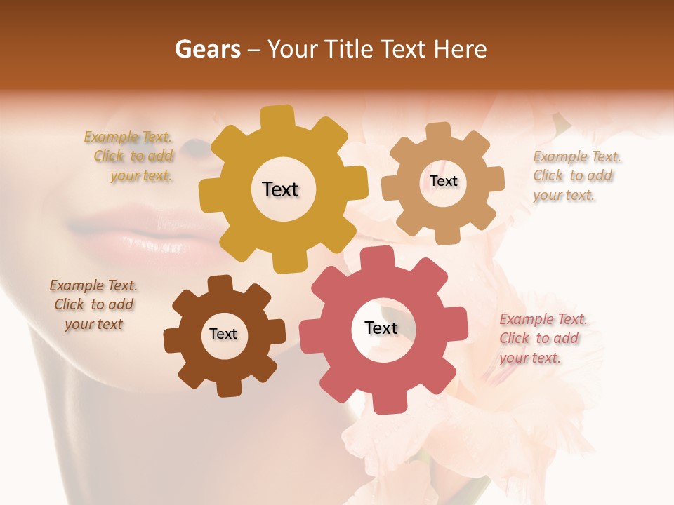 One Flower Purity PowerPoint Template