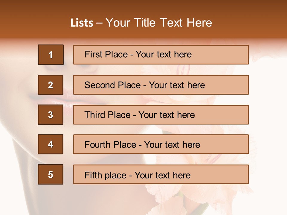 One Flower Purity PowerPoint Template