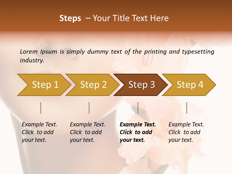 One Flower Purity PowerPoint Template