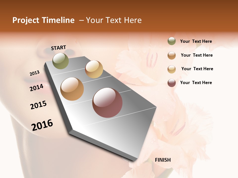 One Flower Purity PowerPoint Template