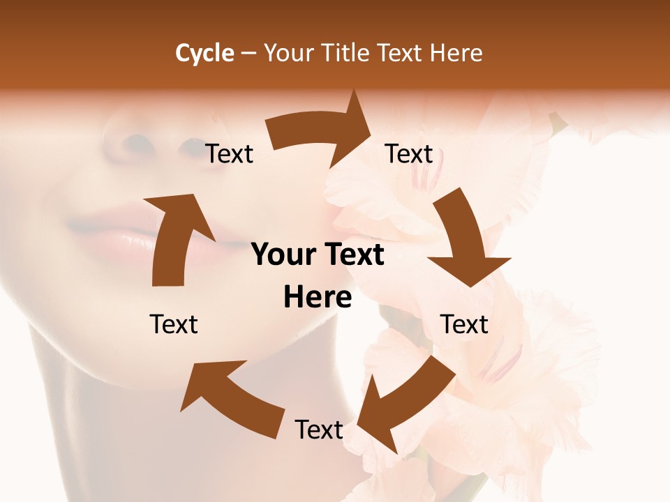 One Flower Purity PowerPoint Template