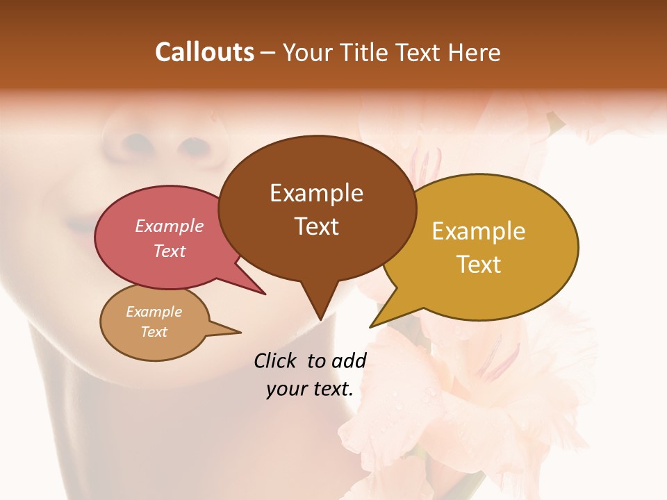 One Flower Purity PowerPoint Template