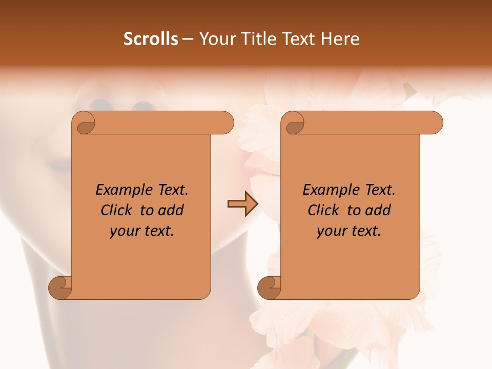 One Flower Purity PowerPoint Template