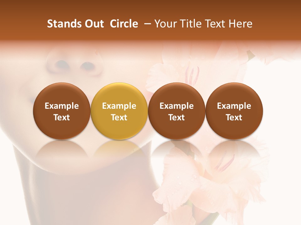One Flower Purity PowerPoint Template