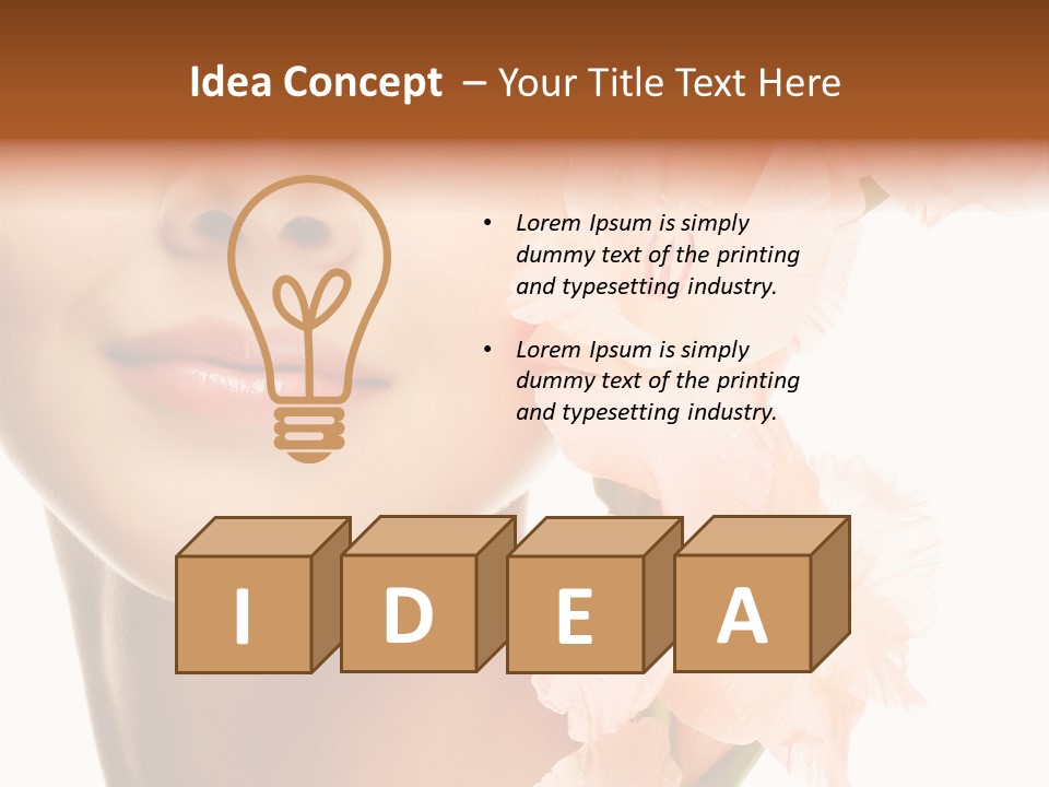 One Flower Purity PowerPoint Template