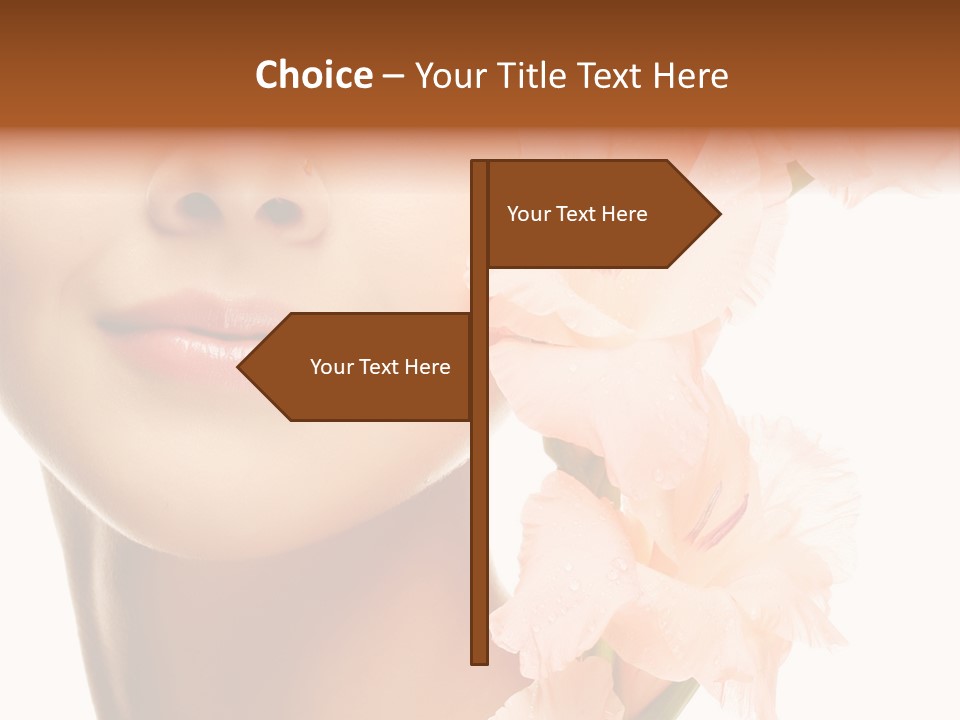 One Flower Purity PowerPoint Template