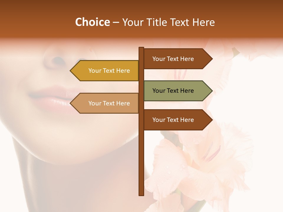 One Flower Purity PowerPoint Template