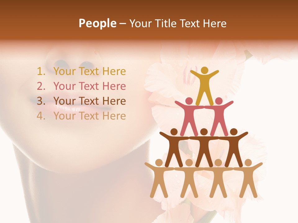 One Flower Purity PowerPoint Template