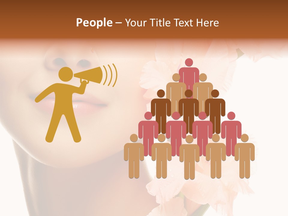 One Flower Purity PowerPoint Template