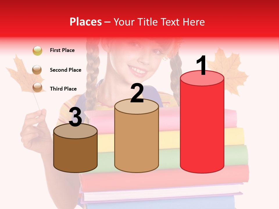 Maple Female Schoolchild PowerPoint Template