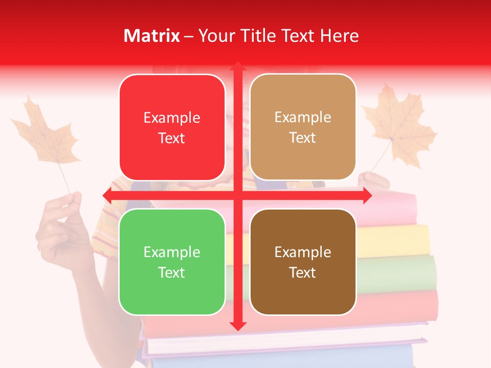 Maple Female Schoolchild PowerPoint Template