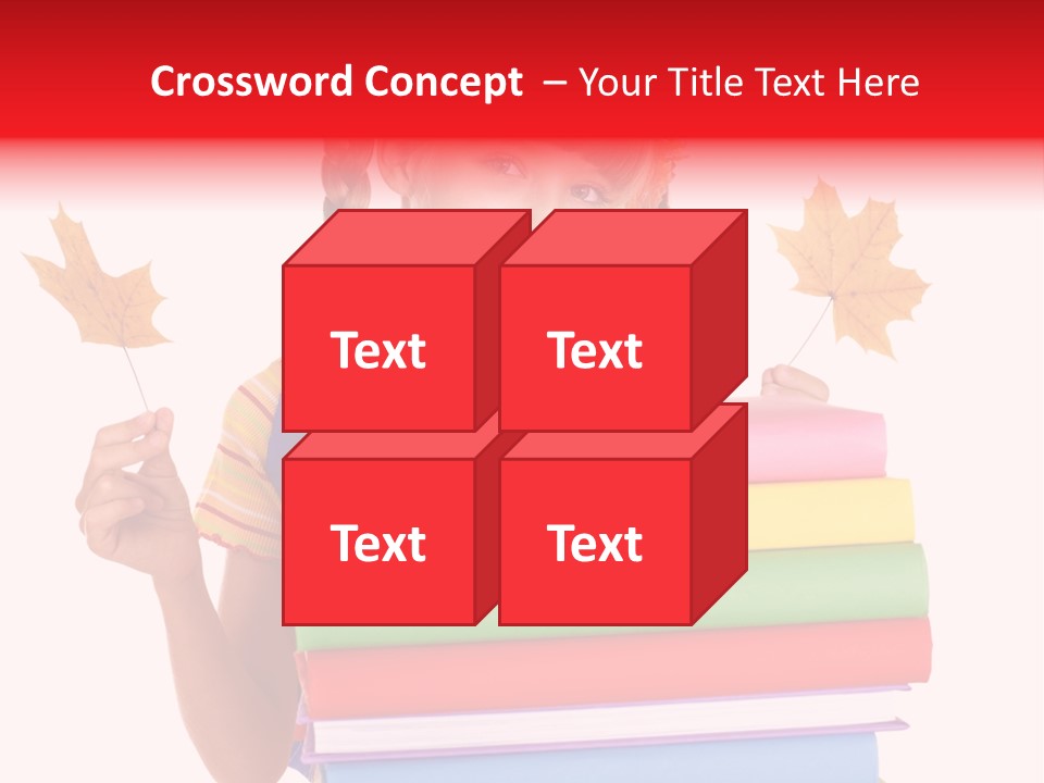 Maple Female Schoolchild PowerPoint Template