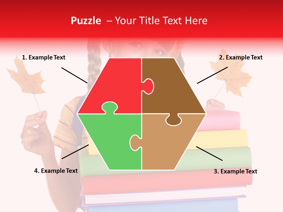 Maple Female Schoolchild PowerPoint Template