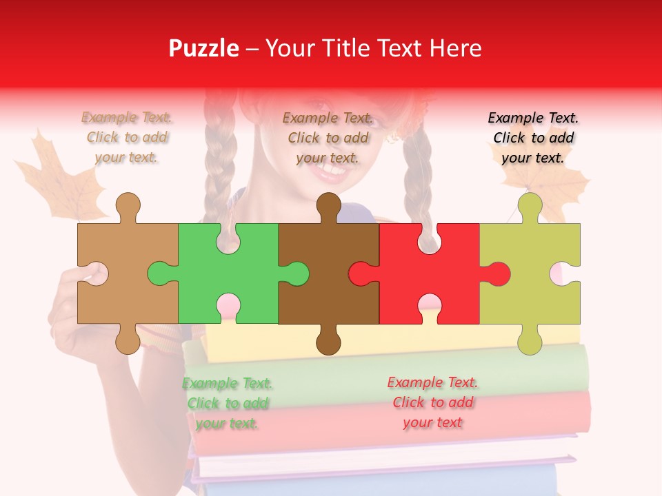 Maple Female Schoolchild PowerPoint Template