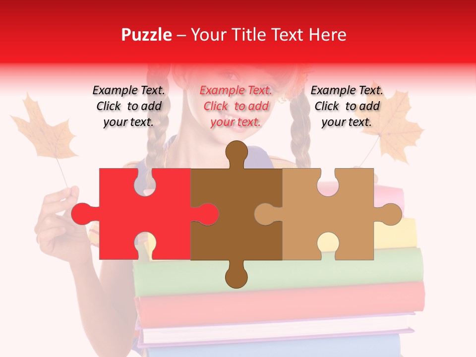 Maple Female Schoolchild PowerPoint Template